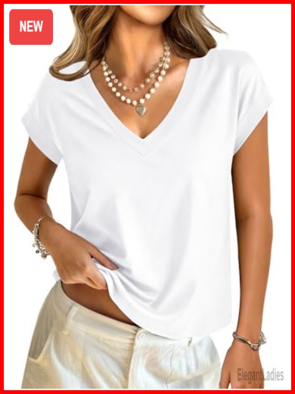 Womens Crop Top Cotton V Neck Cap Sleeve Boxy Tee Summer Shirt